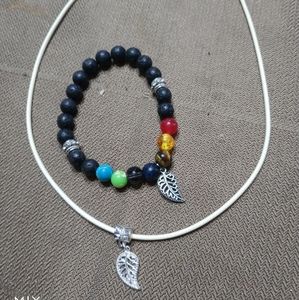 Custom chakra bracelet and necklace you pick charm